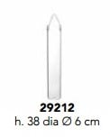 [A-012683] Glas Hang Tube 38 cm hoog Ø6 cm