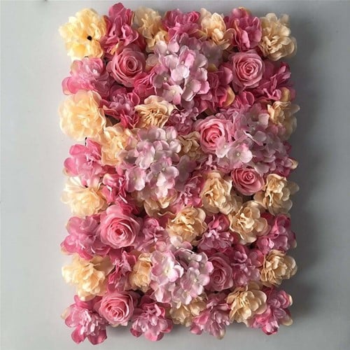 [A-023006] Flowerwall 40x60 cm 40 Pink Peachtinten Roos Hortensia