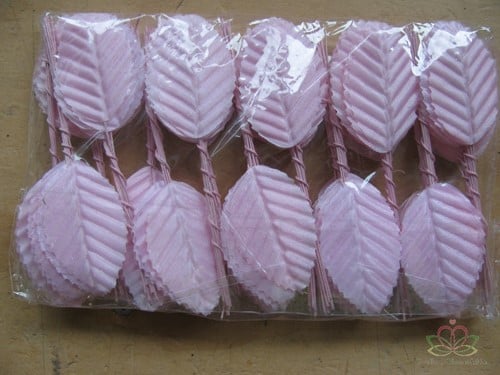 [A-010455] Blad Zijden blaadjes op draad Roze 3*5 cm PAK200