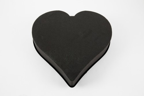 [A-019205] OASIS® Eychenne® All Black™ Hart 44 cm per stuk zwart steekschuim oase voor verse, kunst en droogbloemen
