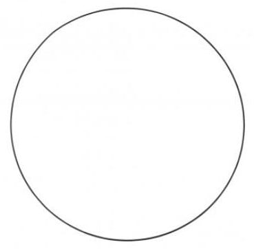 [A-022242] Metalen ring Zwart gelakt Grote ring 60 cm per stuk