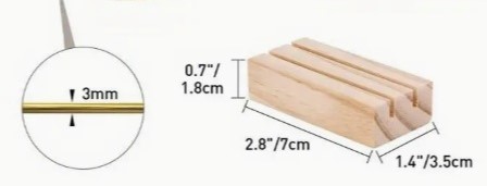[A-027283] Houten standaard Double Row Base geschikt voor metalen ringen 1-2 ringen per stuk