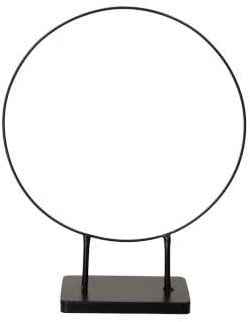 [A-027312] Metalen frame Ring op voet Dubbele poot Zwart Ø38x48 cm per stuk