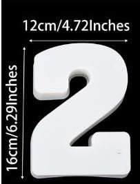 [A-024333] Siliconenmal Cijfer 2 voor Epoxy resin, zeep en kaarsen 16 cm per stuk