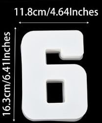 [A-024337] Siliconenmal Cijfer 6 of 9 voor Epoxy resin, zeep en kaarsen 16 cm per stuk