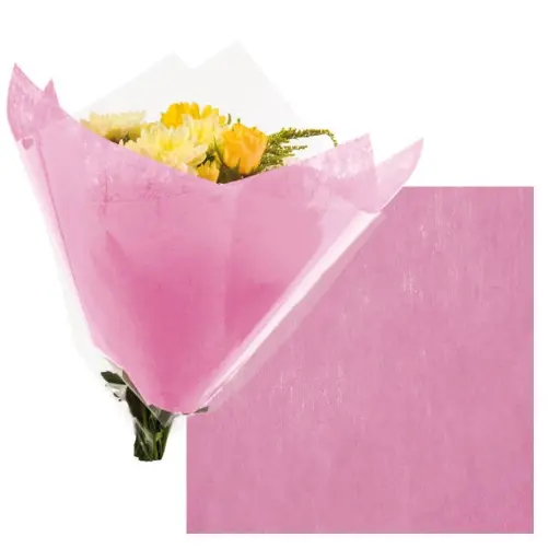 [A-027912] Colorflor short fibre stof voor bloem en cadeau Roze Pak 1000 vellen