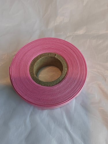 [A-028005] Zijdenlint Lintprinter Zachtroze 25mm 25 meter 