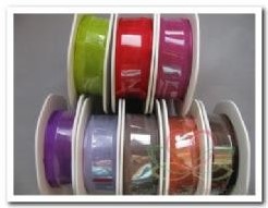 Lint Vivant Organza met draad 25 mm /rol  Lint Vivant Or