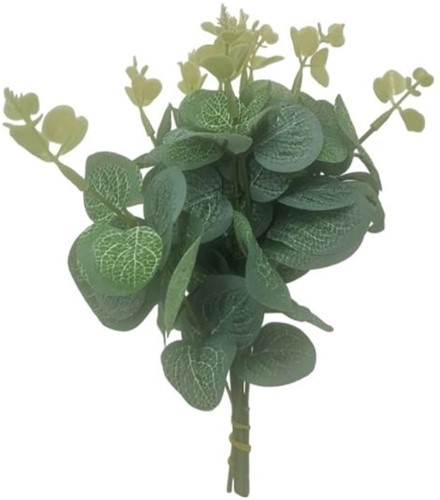 Eucalyptus Bundel - 21 cm - 10 Stuks - Kunst Zijdebloemen voor Bloemstuk of Corsages Kunst zijdebloemen voor bloemstuk of corsages
