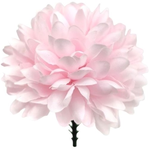Chrysant Pick – Dia 7 cm – Premium Chrysanthemum Ball – Baby Pink – Bloemen op Steker voor Corsage / stuk bloemen op steker voor oa corsage