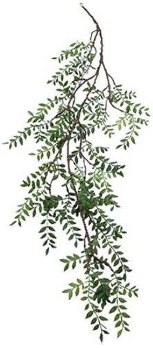 Hanger Vuller Grote Hanger 120 cm Large Ruscus Leaf Trail Green / st – Groene Hangplant van Zijde Groene hangplant van zijde