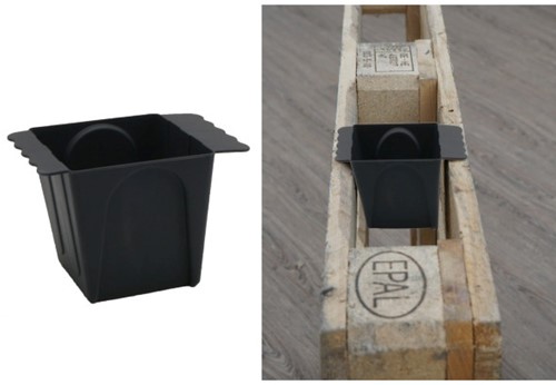 Bloempot voor pallets kunststof 9x13,5x9,5cm Plantenbakje ook om kruiden of groente te kweken