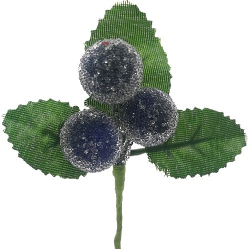 Besjes FROSTED RASPBERRY PICK DARK BLUE 10 cm/ zakje 6 st ook leuk als corsage