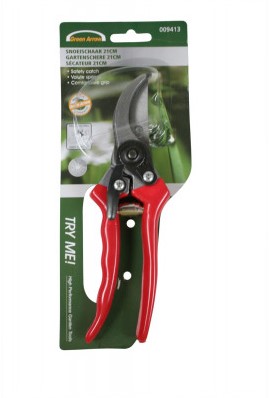 Snoeitang Groen , rood of zwart 21cm. Snoeitang snoeischaar