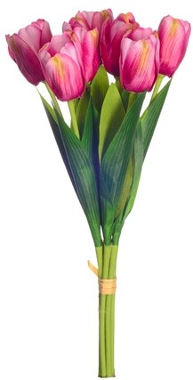 Tulpenbundel Fuchsia 7 bloemen Kunst tulpen