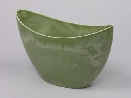 Bootschaal Boot Hoog 24x10*14cm. Poeder softgreen Bootschaal hoog