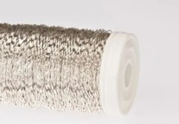 Bouilloneffectdraad 50 gram. Zilver Bouilloneffectdraad