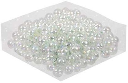 Balletjes op draad Transparant Clear Pearl 2cm ds +/-144 kerstballetjes