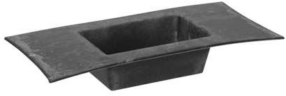 Onderbord Loodlook rechthoek 30*15*5 c Onderbord Basic Grey 