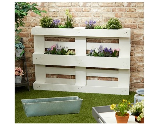 Bloembak Kweekbak voor pallets Zink 38x13x9cm / stuk Plantenbak ook om kruiden of groente te kweken
