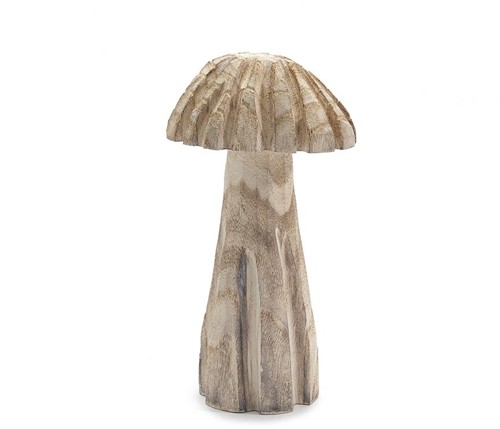 Houten Paddenstoel Fungi - Ø 20 x 38 cm - Voor Bloemschikken en Decoratie - Paulownia Tomentosa voor bloemschikken en decoratie Paulownia tomentosa