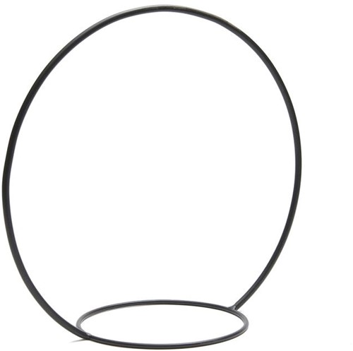 Frame Metalen Ring met ring +/- 50 cm zwart Hanging Circle with ring