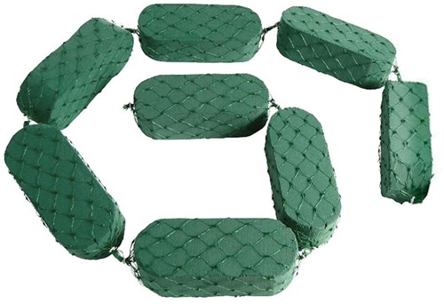 Oasis Eco Garland Flat – Slinger met 8 Elementen – 2 Meter Steekschuim Guirlande Guirlande van steekschuim voor speigels, bloemenboog, backdrop etc