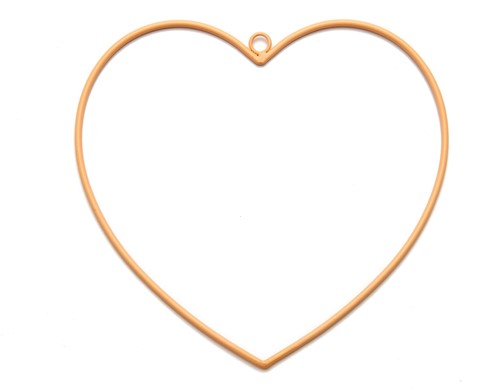 Metalen hart hangend 15 cm Apricot Metalenframe Metal heart  