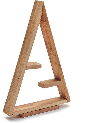 Houten Kerstboom Jolly – 32,5-48 cm – Met Voet – Voor Bloemschikken en Decoratie met voet voor bloemschikken en decoratie bv kaarsen