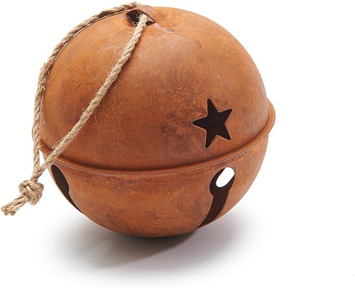 Mooie Krans Hanger Jingle Bell Rusty Roest – 12 cm – Voor Toef of Krans Hanger voor toef of krans