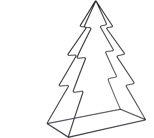 Metalen Frame Kerstboom 3D – 35x18x46 cm – Voor Bloemschikken en Decoratie voor bloemschikken en decoratie, workshop