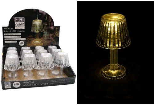 LEDlampen LED MIRAVAL tafellamp " Crystal "LED, 12cm, diameter 6,5cm / stuk voor bloemschikken en decoratie