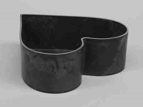 Kunststof hartvorm Loodlook 20*21*7cm. tafeldecoratie