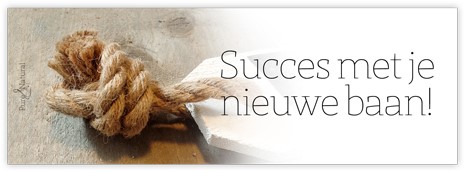 Bloemenkaartje Succes met je nieuwe baan! Bloemenkaartje