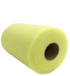 Actie Tule 15 cm. Gekleurd rol 22 meter - C05 Yellowish Supergoedkoop