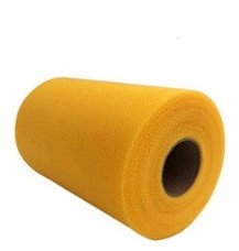 Actie Tule 15 cm. Gekleurd rol 22 meter - C06 Golden Supergoedkoop