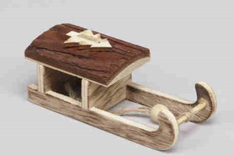 Houten slee NATUREL 4*10cm. / per stuk Houten slee 4*10cm.