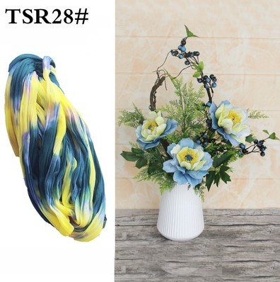Nylon Blauw, wit,geel,lila  Multi-tone voor het maken van bloemen Nylon