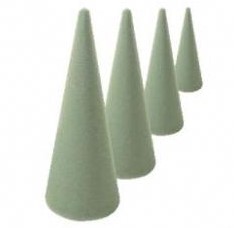 Kegel steekschuim oase voor verse bloemen 24hoog 24 x 9 cm.