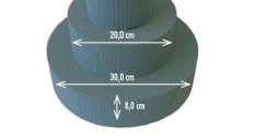 Taart / Cake 25 *8 cm./stuk NEW oase voor verse bloemen Taartvorm 25 *8cm.