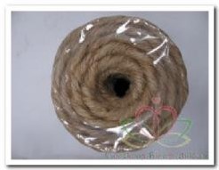 Jute dik 6 dr 6 mm GROTE KLOS +/- 120 m rol NATUREL Jute dik 6 dr 6