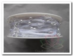 Parellint Organza met hartjes / rol wit Parellint Orga