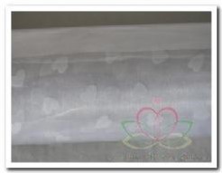 Rol Deco Organza Harten wit 50  cm. Rol Deco Organz