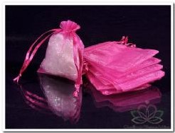 Giftbag organza Fuchsia 9*13 cm. Giftbag organza Fuchsia