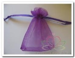 Giftbag organza Paars +/-7*9 cm. op=op Giftbag organza Paars
