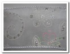 Lint Sparkling Wedding Wired Wit breed 63 mm / met Lint Sparkling