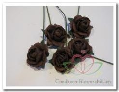 Mulberry Roosjes Choc. bruin10-15 mm / PAK Mulberry Roosje