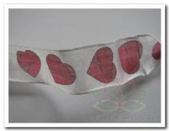 Lint Dancing Hearts rood 25 mm / rol Lint Dancing He