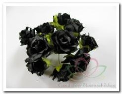 Mulberry roos Black Zwart Roses 3. 5cm. Pak50 Mulberry roos B