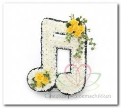 Dubbel muzieknoten steekschuimvorm oase voor verse bloemen